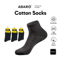 School Black Sock ABARO AS05 Cotton Primary/Secondary 1 Pair